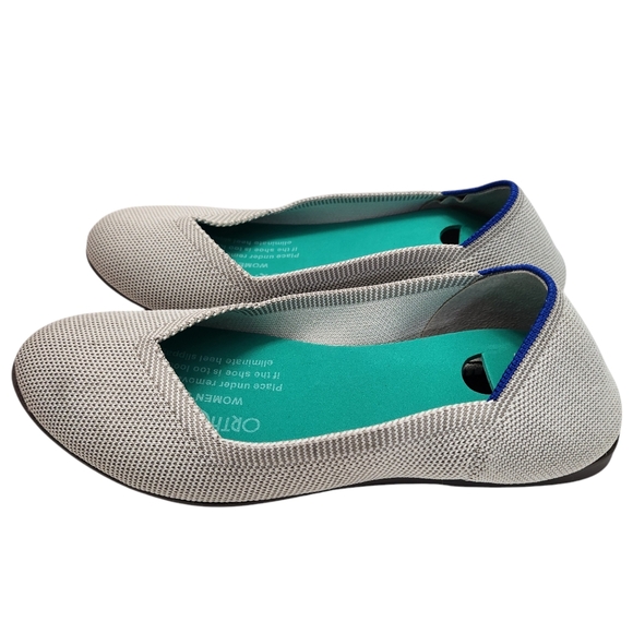 ROTHY'S Grey Canvas Slip-on Flats Shoes 8 Minimalist Office Work Casual - Picture 2 of 5
